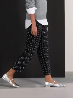 Zwart met stippen - Straight Leg Jeans