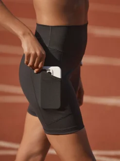 Zwart met zakken - Sports Dry Tech buikcorrigerende shorts