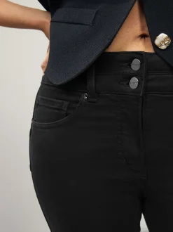 Zwart net - Figuurvormende slim jeans