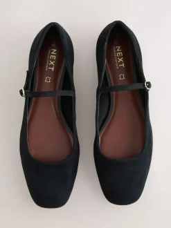 Zwart suède - Forever Comfort® Leather Square Toe Mary Jane Shoes