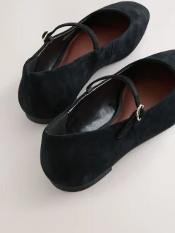 Zwart suède - Forever Comfort® Leather Square Toe Mary Jane Shoes