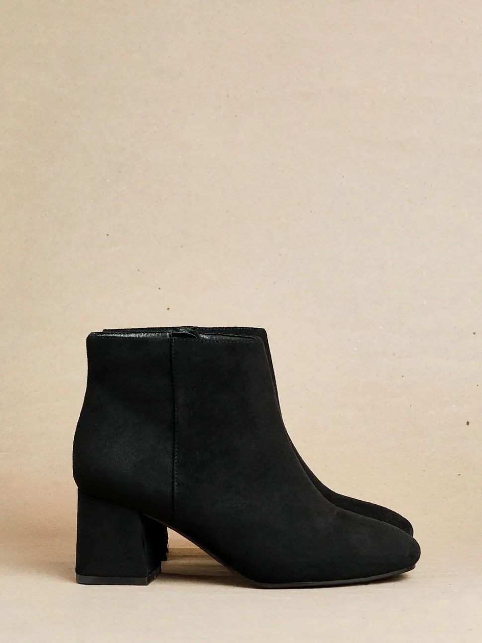 Zwart suède - Linzi Alba Wide Fit Block Heeled Ankle Boots
