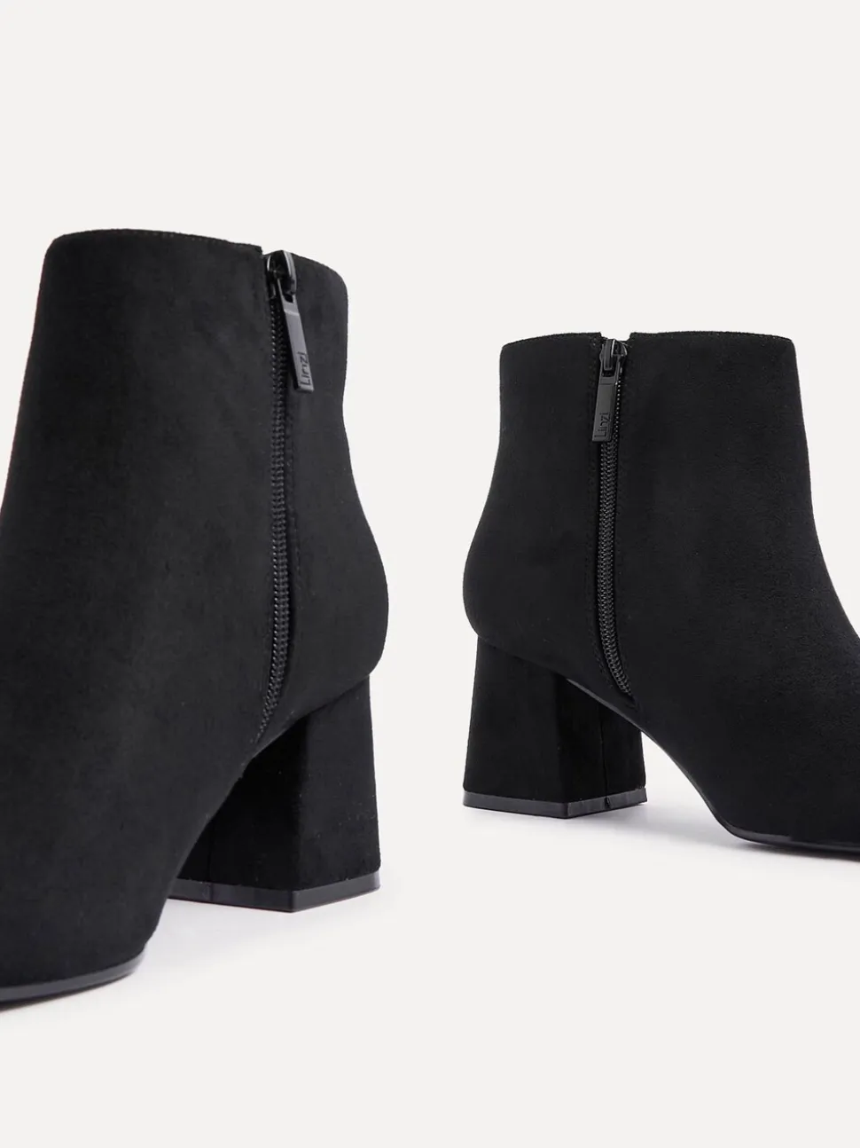 Zwart suède - Linzi Alba Wide Fit Block Heeled Ankle Boots