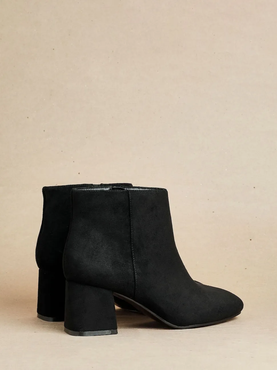 Zwart suède - Linzi Alba Wide Fit Block Heeled Ankle Boots