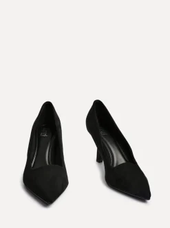 Zwart suède - Linzi Kat Stilettohakken met gesloten hiel