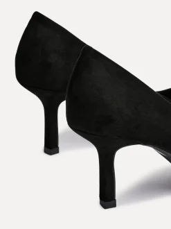 Zwart suède - Linzi Kat Stilettohakken met gesloten hiel