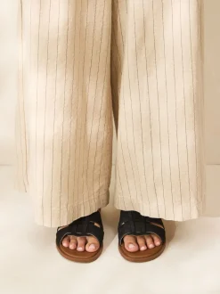 Zwart suède - Slotted Muilsandalen