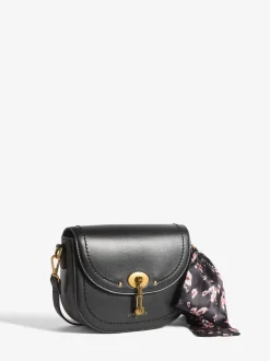Zwart suèdeachtig - Love & Roses Saddle Cross-Body Bag