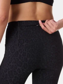 Zwart Wild met luipaardprint - Sweaty Betty Power Embossed Workout Leggings
