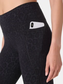 Zwart Wild met luipaardprint - Sweaty Betty Power Embossed Workout Leggings