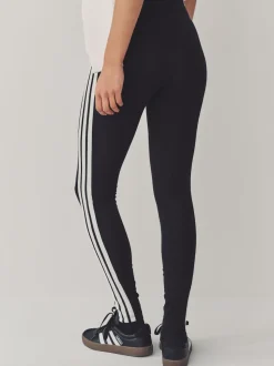 Zwart wit - adidas Essentials katoenen legging met 3 strepen