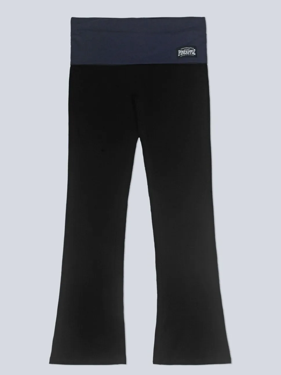 Zwart-antraciet - Pineapple jersey broek met vouwtailleband voor dames