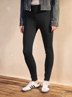 Zwart/Blauw - Set van 2 lange jersey denim leggings
