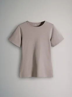 Zwart/bruin/neutraal/nude/wit - The Set 5 Pack Korte mouwen T-shirts met Ronde hals