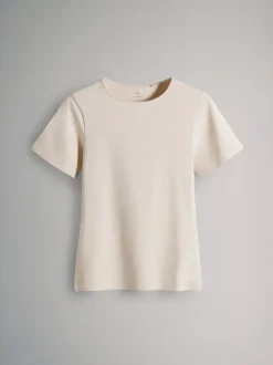 Zwart/bruin/neutraal/nude/wit - The Set 5 Pack Korte mouwen T-shirts met Ronde hals