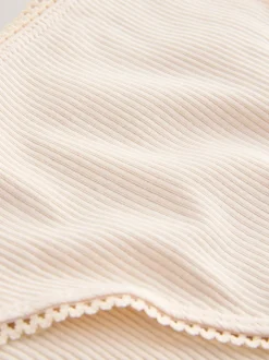 Zwart/caramel Huidskleur/praline Huidskleur - Verpakking van 3 geribbelde katoenen slips