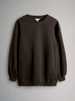 Zwart/chocoladebruin - The Set 2 Pack Longline Crew Neck Sweatshirt
