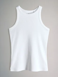 Zwart/chocoladebruin/taupebruin/streep/wit - The Set 5 Pack Racer Ribbed Vests