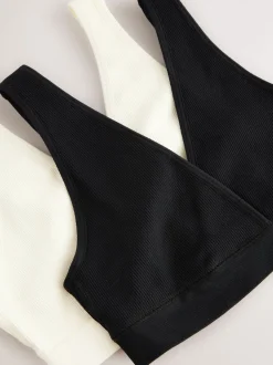 Zwart/crèmekleurig - Seamless Non Wire Nursing Ultimate Comfort Bras 2 Pack