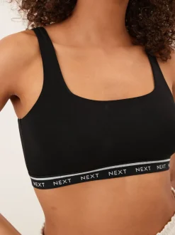 Zwart/crème/praline huidskleur - Gewatteerde cropped tops met ultiem comfort