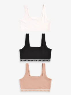 Zwart/crème/praline huidskleur - Gewatteerde cropped tops met ultiem comfort