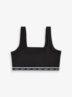 Zwart/crème/praline huidskleur - Gewatteerde cropped tops met ultiem comfort
