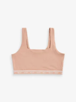 Zwart/crème/praline huidskleur - Gewatteerde cropped tops met ultiem comfort