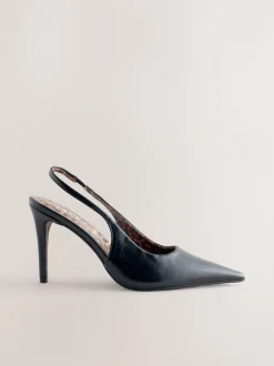 Zwart/dierenprint - Forever Comfort® puntige schoenen met hielbandje