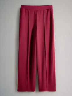 Zwart/donkerrood - The Set Modal Straight Leg Joggers 2 Pack
