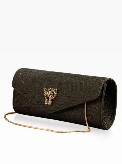 Zwarte glitter - Lipsy Clutch Bag