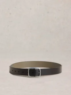 Zwarte grnd - White Stuff Reversible Leather Belt