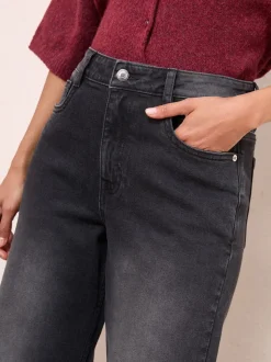 Zwarte wassing - Friends Like These X Lucy Mecklenburgh alledaagse jeans met wijde pijpen