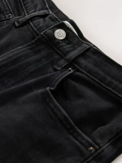 Zwarte wassing - Mom Comfort Jeans met Stretch Column