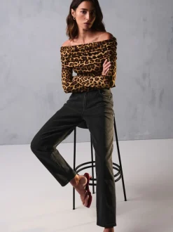 Zwarte wassing - Mom comfort stretch jeans