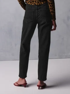 Zwarte wassing - Mom comfort stretch jeans