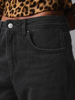 Zwarte wassing - Mom comfort stretch jeans