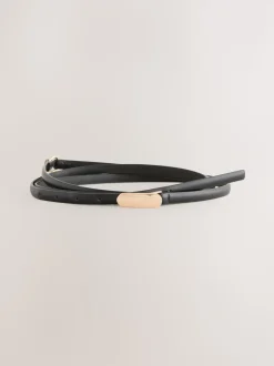 Zwart/goudkleurig - Dubbele PU-riem