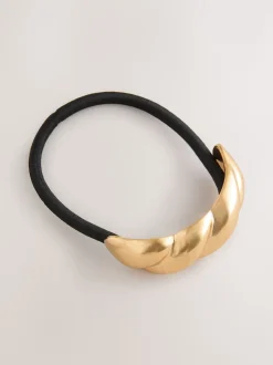 Zwart/goudkleurig - Twist Hair Bobble