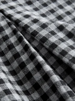 Zwart/grijs - Gingham Midi Kilt Skirt