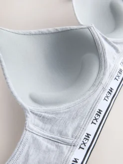Zwart/grijs - Ultimate Comfort Cotton Non Wired Padded Bras 2 Pack
