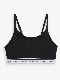 Zwart/grijs - Zwangerschap en borstvoeding cropped ultiem comfort tops verpakking van 2