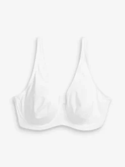 Zwart/grijs gemêleerd/wit - DD+ ultiem comfort beha's van katoenmix verpakking van 3