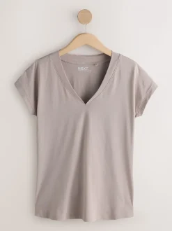 Zwart/grijs/roze - Set van 7 T-shirts met kapmouwtjes
