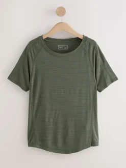 Zwart/groen - Active Crew Neck Lightweight Short Sleeve T-Shirts 2 Pack