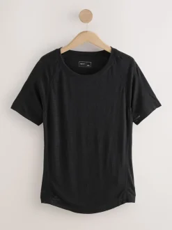 Zwart/groen - Active Crew Neck Lightweight Short Sleeve T-Shirts 2 Pack
