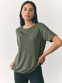 Zwart/groen - Active Crew Neck Lightweight Short Sleeve T-Shirts 2 Pack