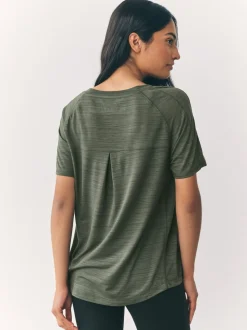 Zwart/groen - Active Crew Neck Lightweight Short Sleeve T-Shirts 2 Pack