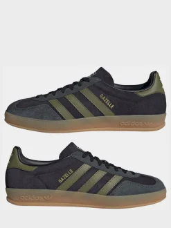 Zwart/groen - adidas Originals - Gazelle sneakers voor binnen