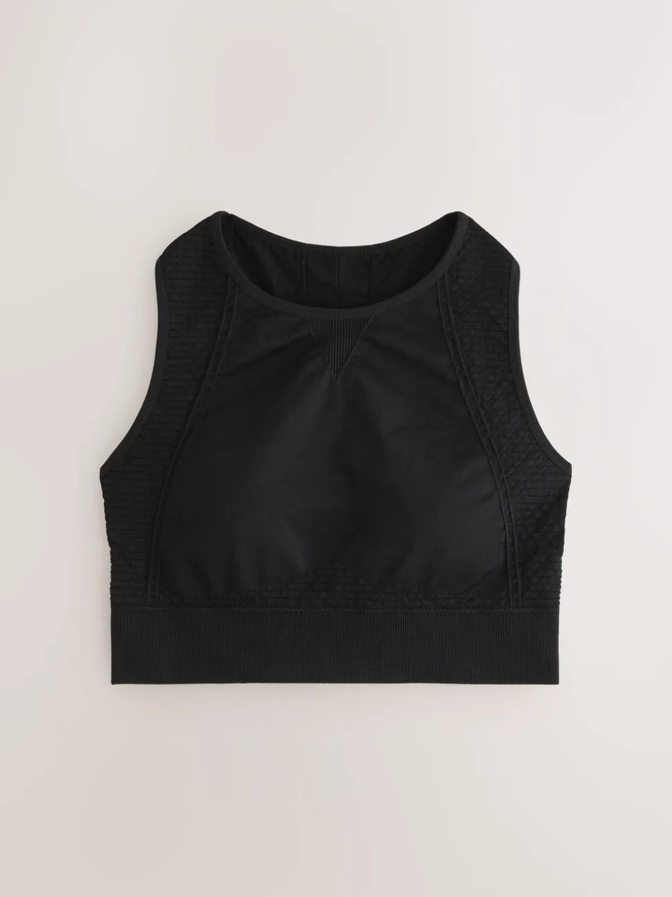 Zwart/kiezelkleurig - Seamless High Neck Medium Impact Sports Bras 2 Pack
