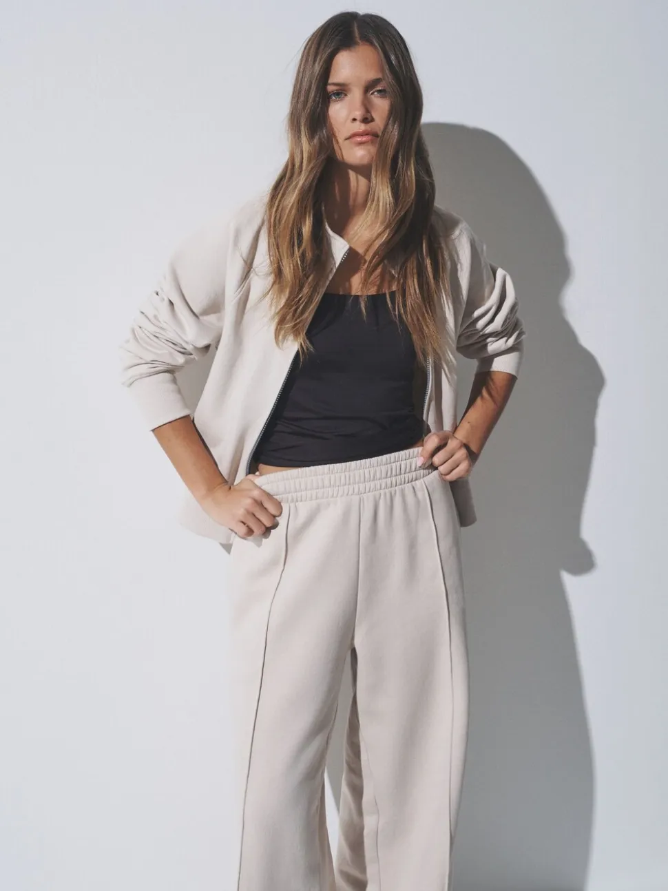 Zwart/kiezelkleurig - The Set 2 Pack Zip Cropped Funnel Neck Jackets